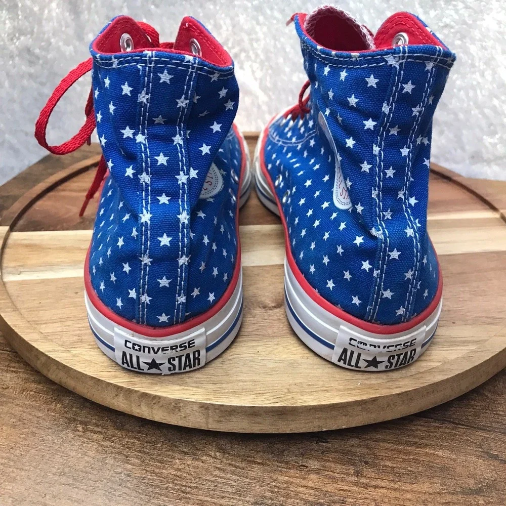 Converse Chuck Taylor All Star High Top Sneakers M 8 W 10 American Flag July 4th